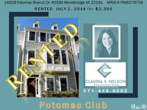 Potomac Club Realtor, 14828 Potomac Branch Drive #258A