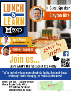 Lunch and Learn eXp Realty Charlottesville